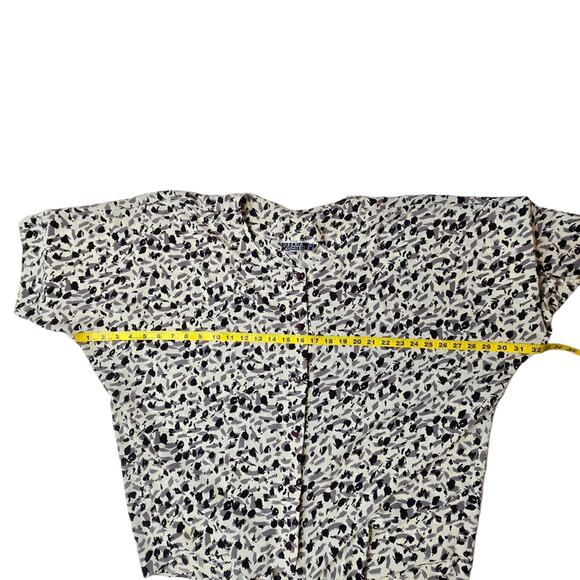 Roberta Di Castelli vintage plus size tie waist short sleeve loose fit blouse 1X - Picture 10 of 10